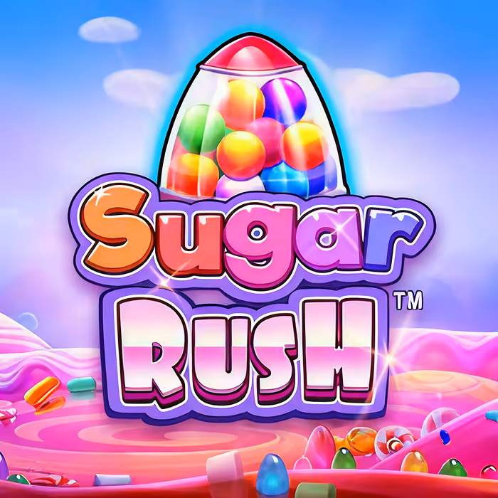 Sugar Rush candy-themed slot with cluster pays mechanics